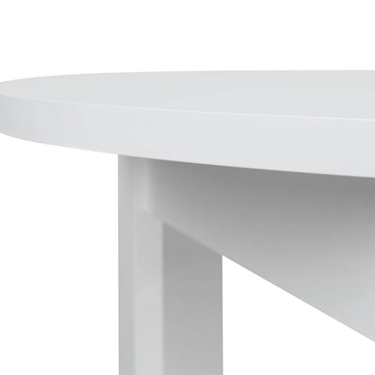 Esstisch Rund Ø 106 cm Holz Weiss - Palo24