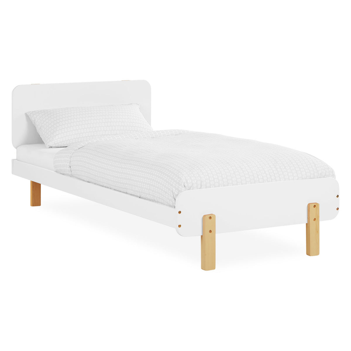 Kinderbett 90x200 cm mit Matratze & Lattenrost Jugendbett Weiss