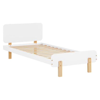 Kinderbett 90x200 cm mit Matratze & Lattenrost Jugendbett Weiss