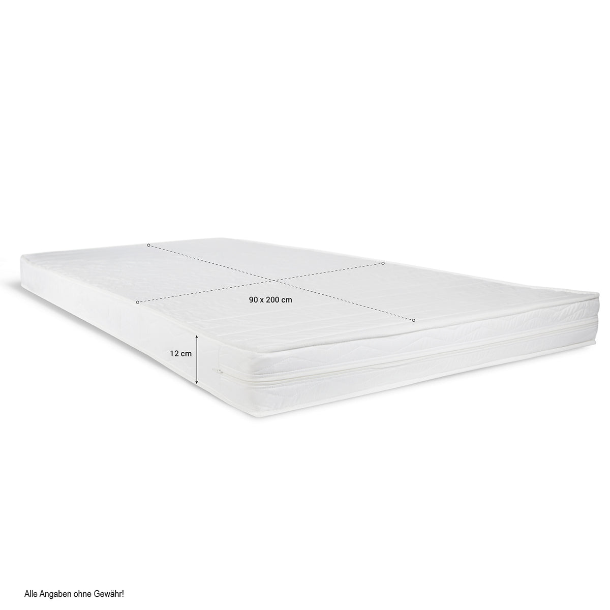 Kinderbett 90x200 cm mit Matratze & Lattenrost Jugendbett Weiss