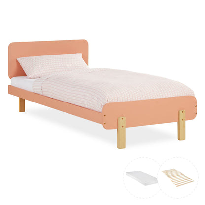Kinderbett 90x200 cm mit Matratze & Lattenrost Jugendbett Rot