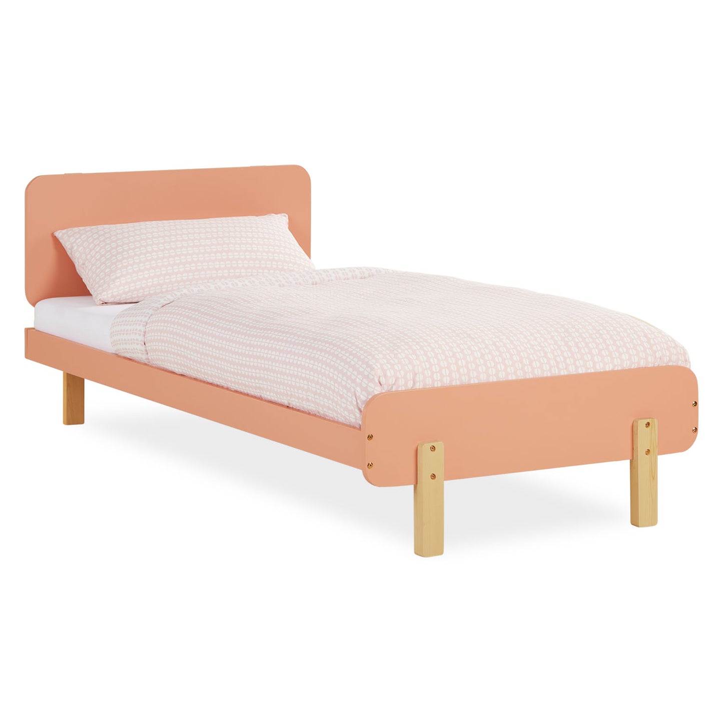 Kinderbett 90x200 cm mit Matratze & Lattenrost Jugendbett Rot