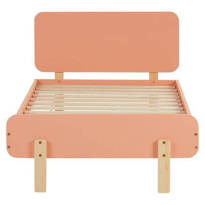 Kinderbett 90x200 cm mit Matratze & Lattenrost Jugendbett Rot