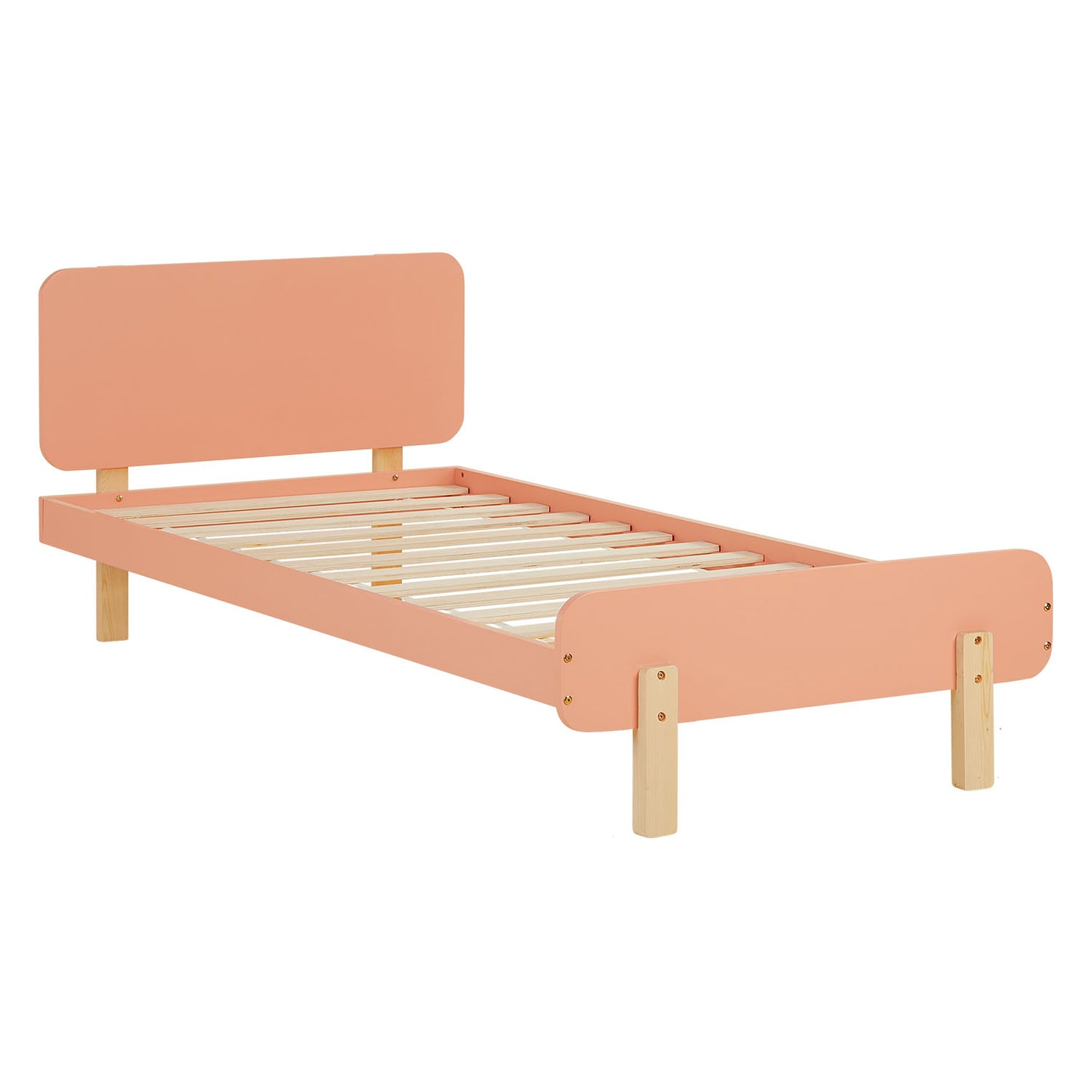 Kinderbett 90x200 cm mit Matratze & Lattenrost Jugendbett Rot