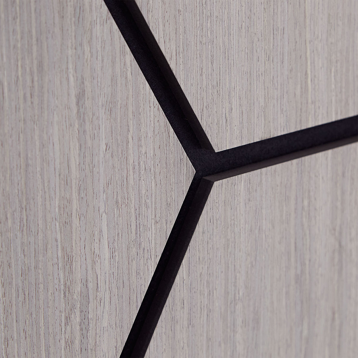 4er Set Akustikpaneele Wandpaneele Hexagon Wabe 76 x 62 cm Grau Holz 3D - Palo24