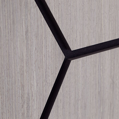 4er Set Akustikpaneele Wandpaneele Hexagon Wabe 76 x 62 cm Grau Holz 3D - Palo24