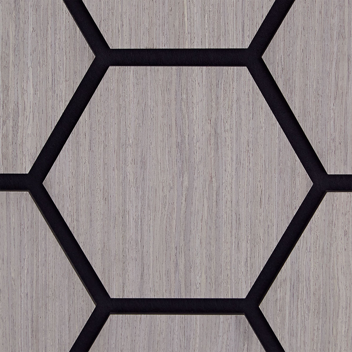 4er Set Akustikpaneele Wandpaneele Hexagon Wabe 76 x 62 cm Grau Holz 3D - Palo24