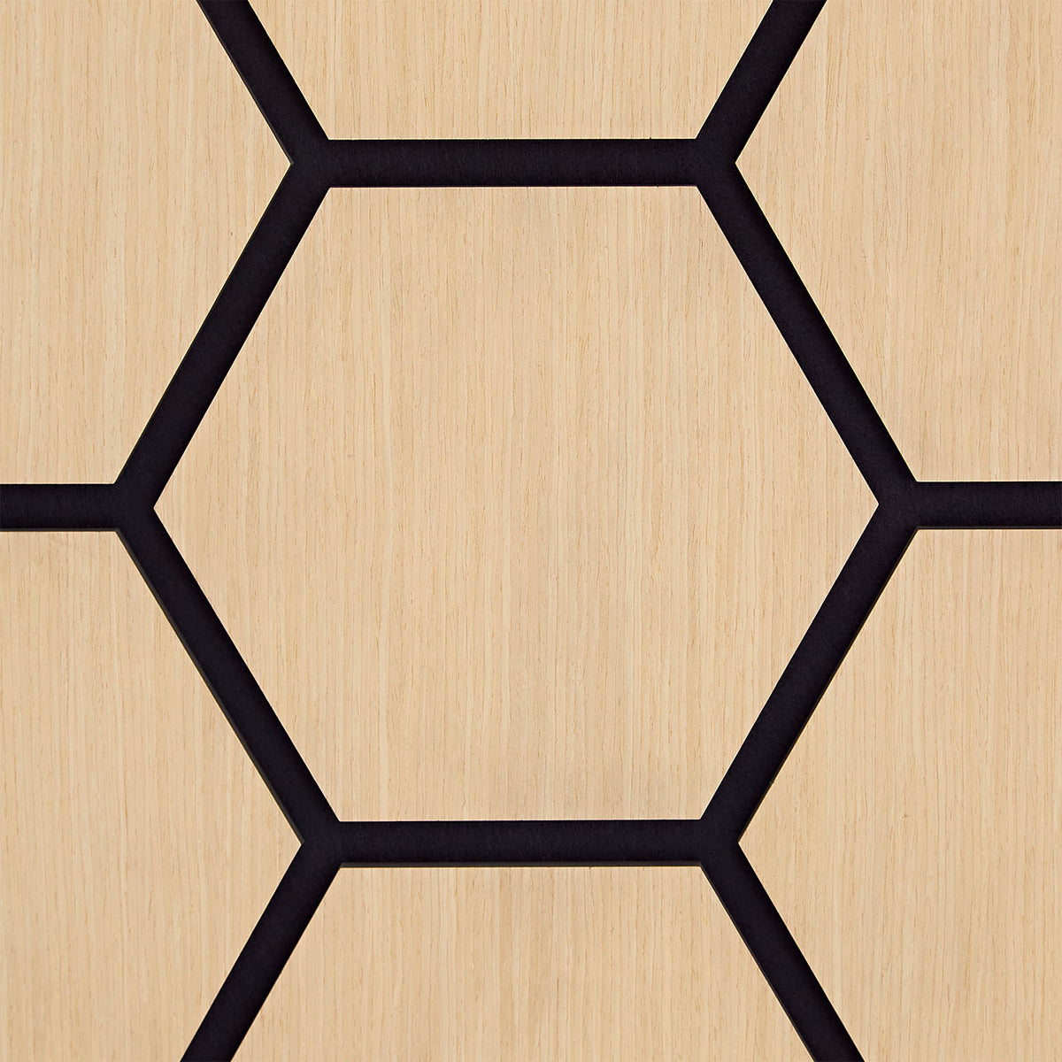4er Set Akustikpaneele Wandpaneele Hexagon Wabe 76 x 62 cm Natur Eiche Holz 3D - Palo24