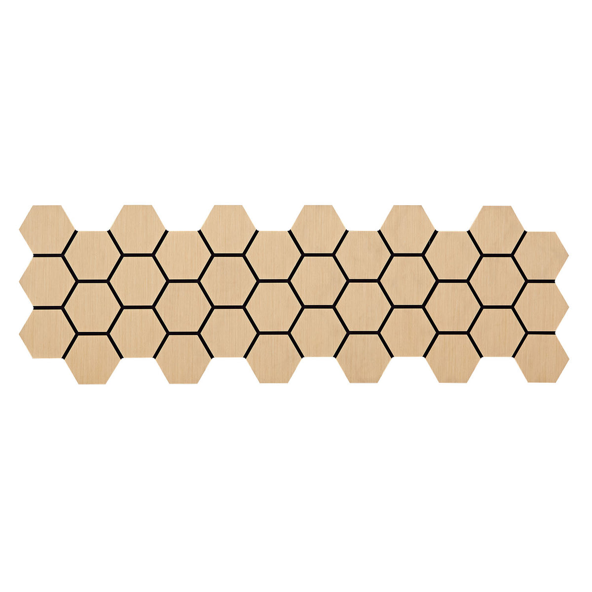 4er Set Akustikpaneele Wandpaneele Hexagon Wabe 76 x 62 cm Natur Eiche Holz 3D - Palo24