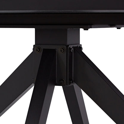 Esstisch Oval Industrial Style Schwarz Braun - Palo24