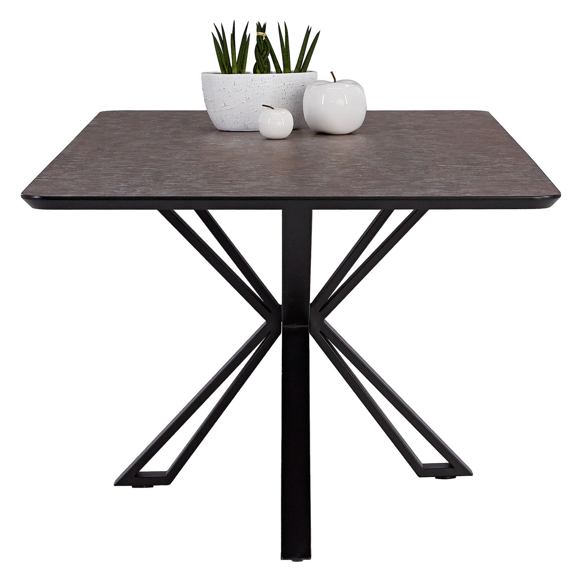 Esstisch 200x100 cm Industrial Style Schwarz Braun - Palo24