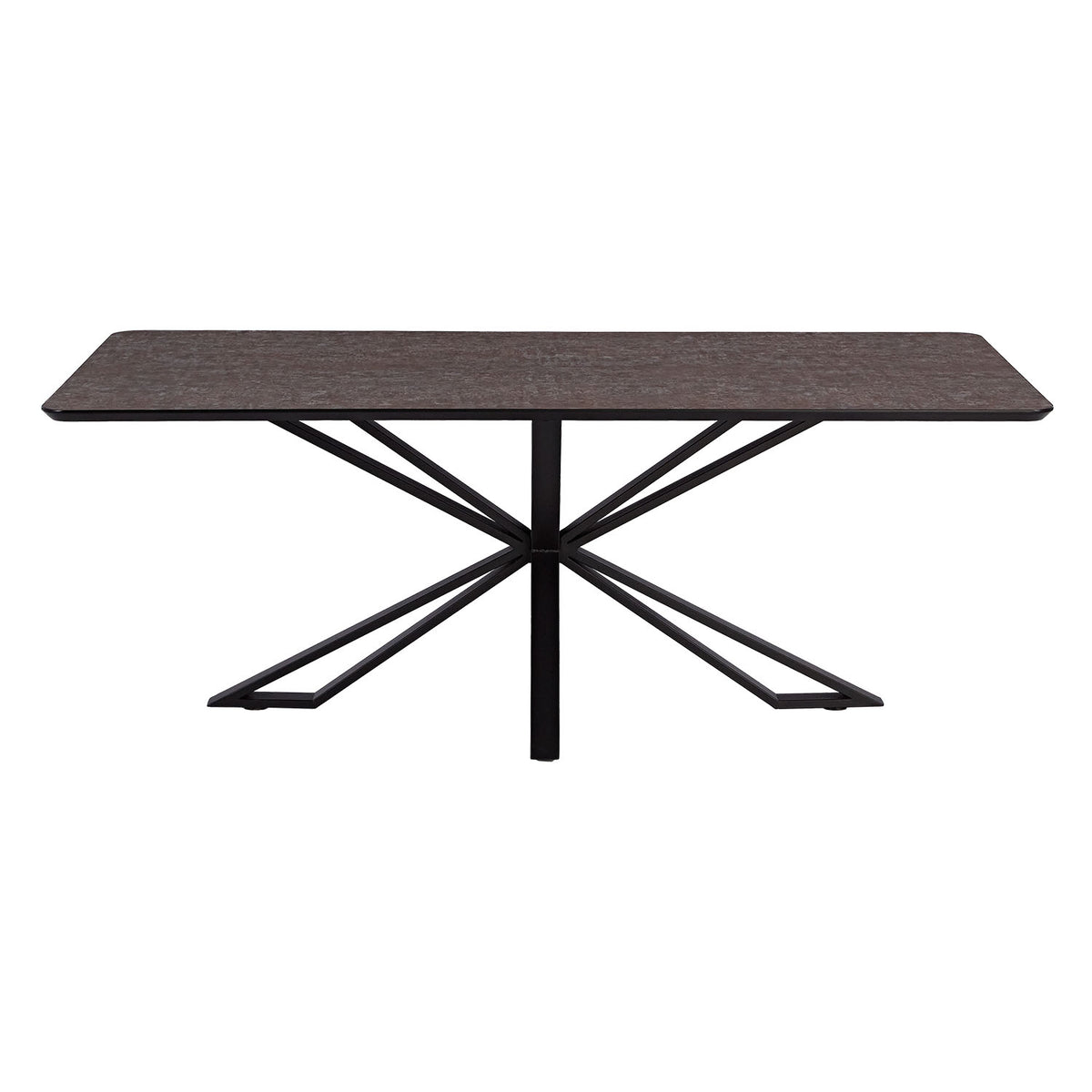 Esstisch 200x100 cm Industrial Style Schwarz Braun - Palo24