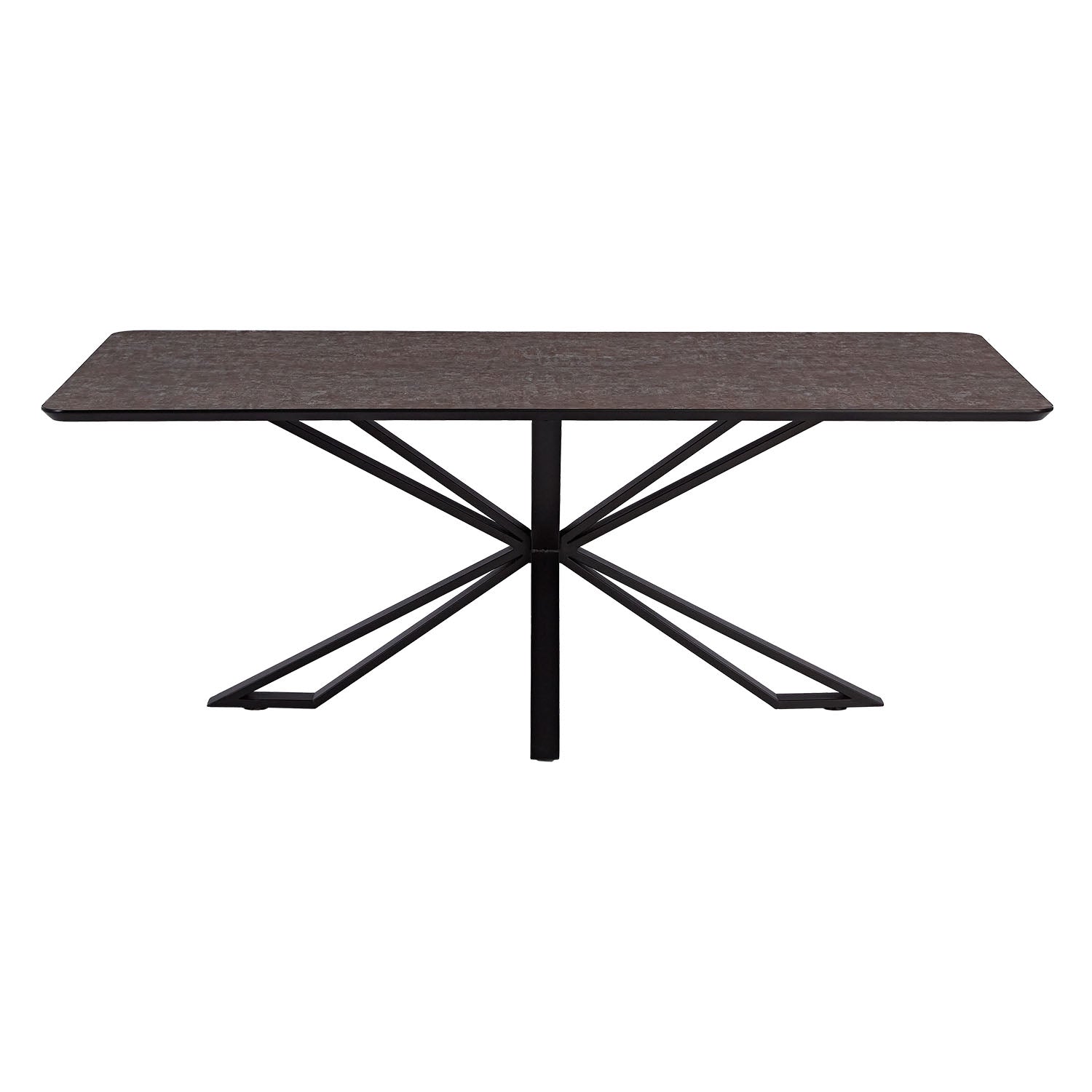 Esstisch 200x100 cm Industrial Style Schwarz Braun - Palo24