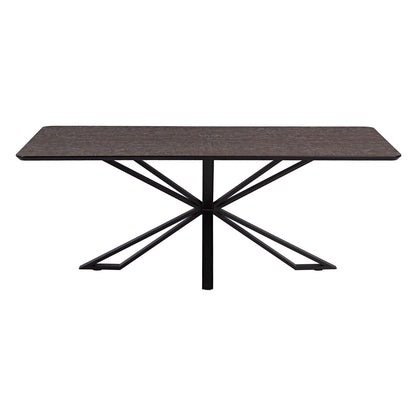Esstisch 200x100 cm Industrial Style Schwarz Braun - Palo24