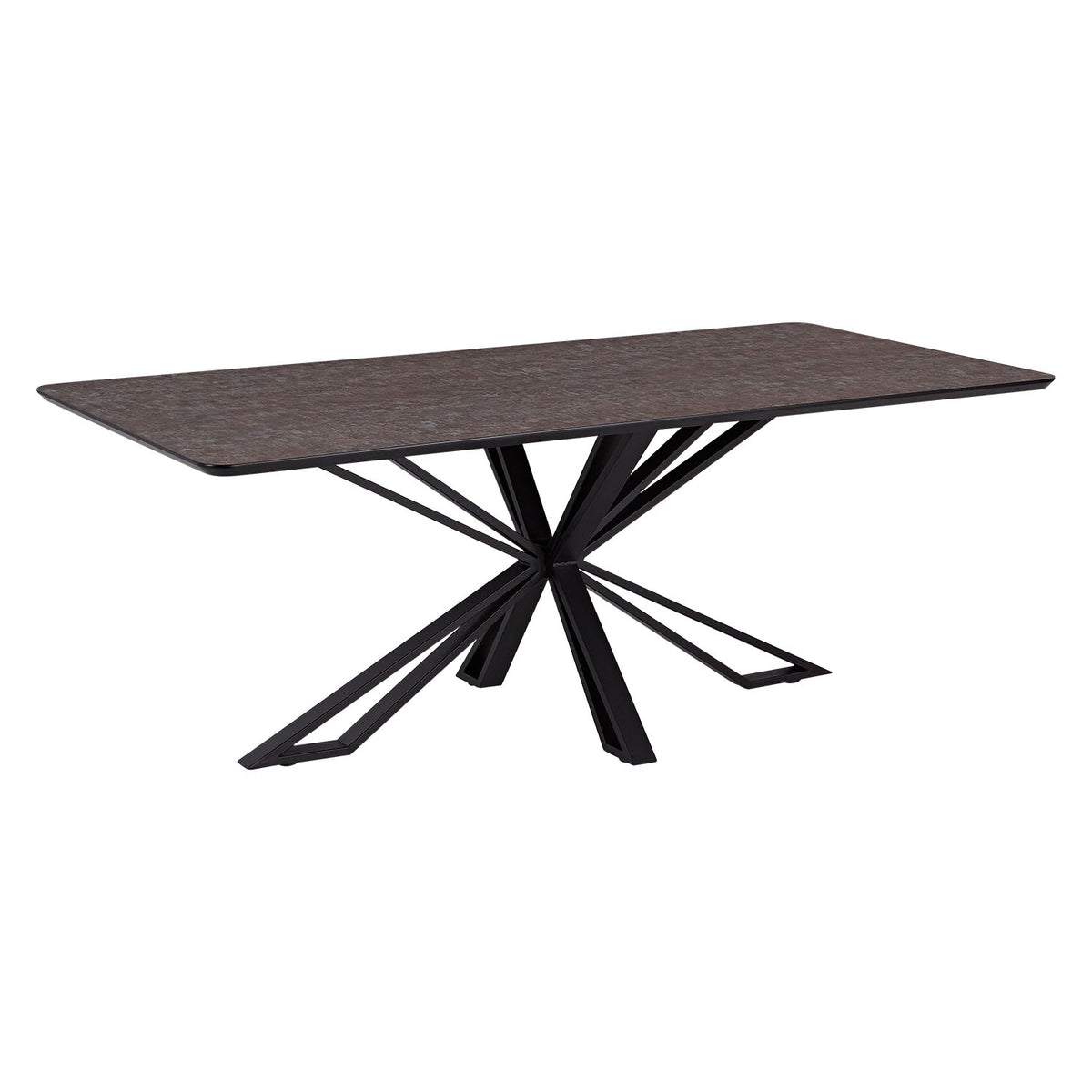 Esstisch 200x100 cm Industrial Style Schwarz Braun - Palo24