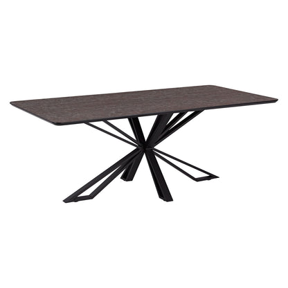 Esstisch 200x100 cm Industrial Style Schwarz Braun - Palo24