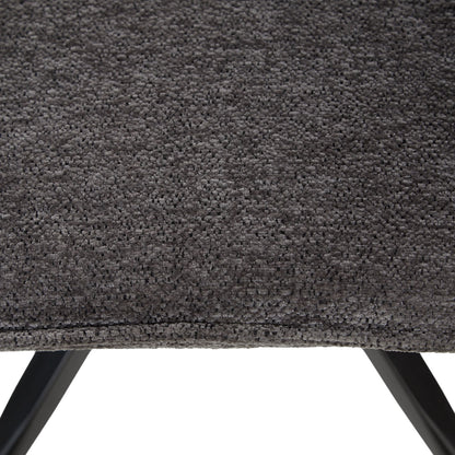 Polsterstuhl Chenille Wolle Grau | 6er Set | drehbar | mit Armlehnen | Küche Esszimmer Büro