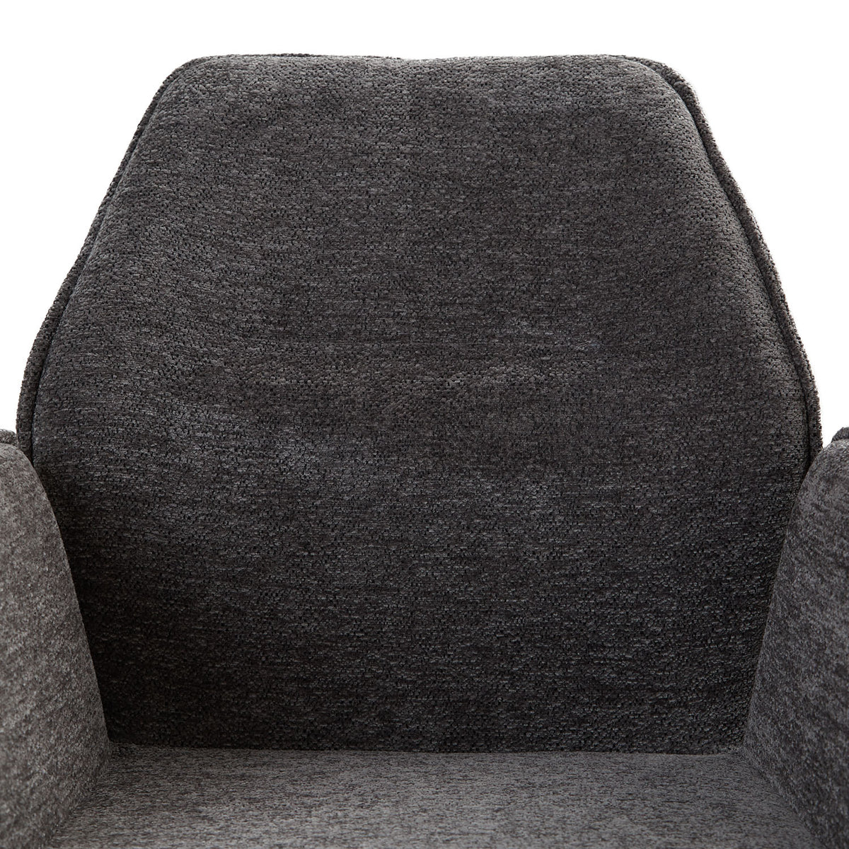 Polsterstuhl Chenille Wolle Grau | 6er Set | drehbar | mit Armlehnen | Küche Esszimmer Büro