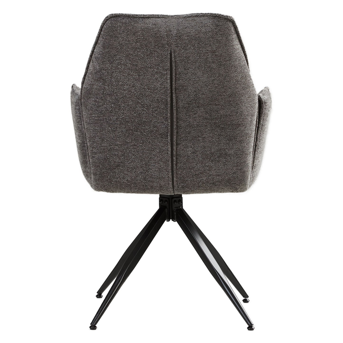 Polsterstuhl Chenille Wolle Grau | 6er Set | drehbar | mit Armlehnen | Küche Esszimmer Büro