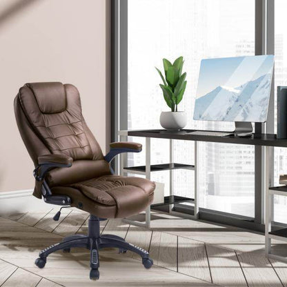Massage-Chefsessel mit Wärmefunktion Gaming braun - Palo24