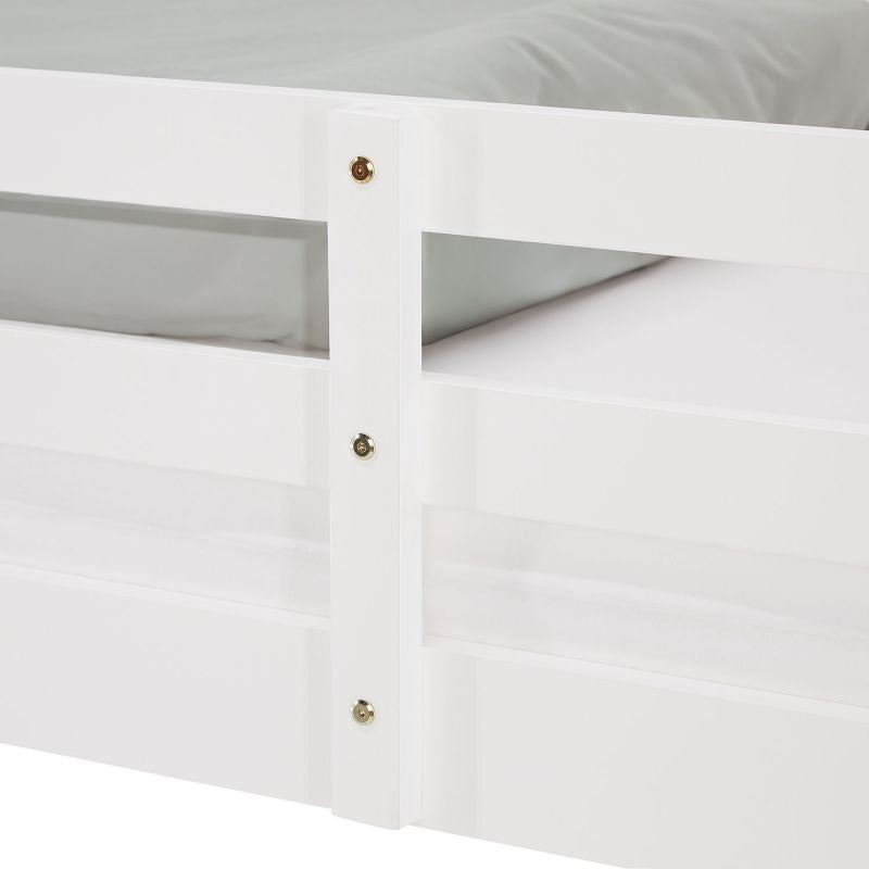 Etagenbett 90x200 cm mit Matratze & Lattenrost umbaubar Weiss - Palo24