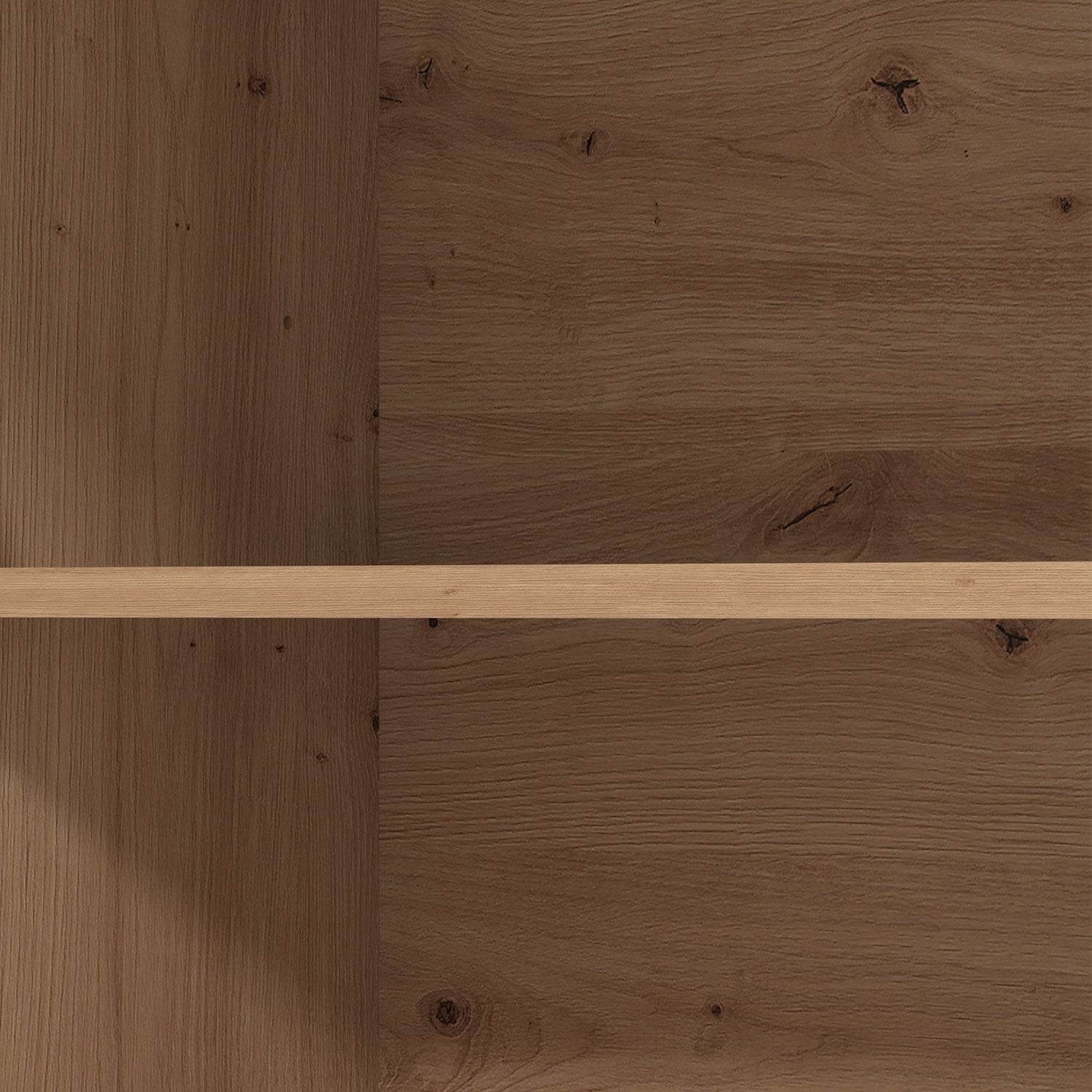 Küchenzeile ohne Geräte 200 cm Weiss Shabby Eiche - Palo24
