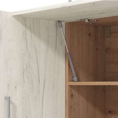 Küchenzeile ohne Geräte 200 cm Weiss Shabby Eiche - Palo24