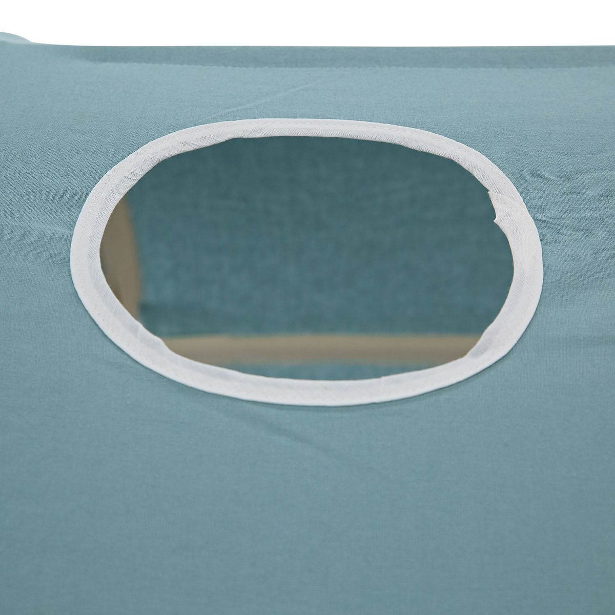 Hochbett Kinderbett 90x200 cm Stockbett Tunnel Vorhang Grün Mintgrün Leiter Weiss - Palo24