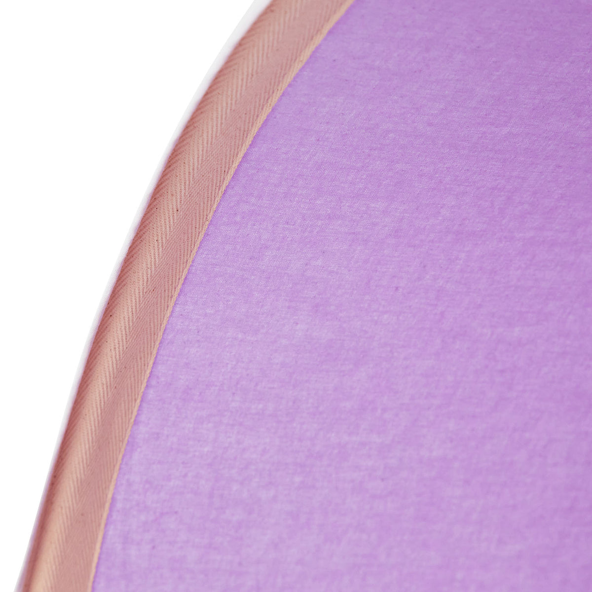 Hochbett Kinder 90x200 cm Weiß mit Vorhang in Lila Beige | Tunnel | mit Lattenrost