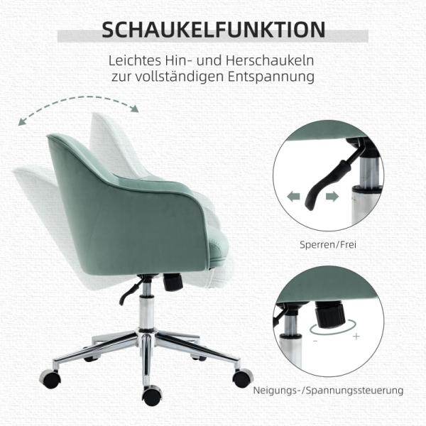 Bürostuhl mit Wippenfunktion Stuhl Grün - Palo24