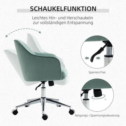 Bürostuhl mit Wippenfunktion Stuhl Grün - Palo24