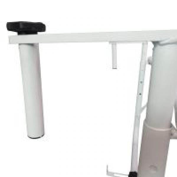 Balkonhängetisch Hängetisch höhenverstellbar viereckig Terrasse Metall Weiss L60 x B56,5 x H45 cm - Palo24