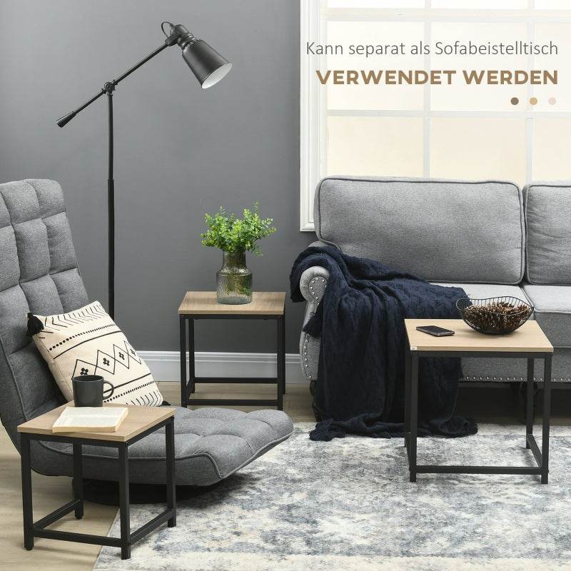 Satztisch 3er-Set Holzoptik - Palo24
