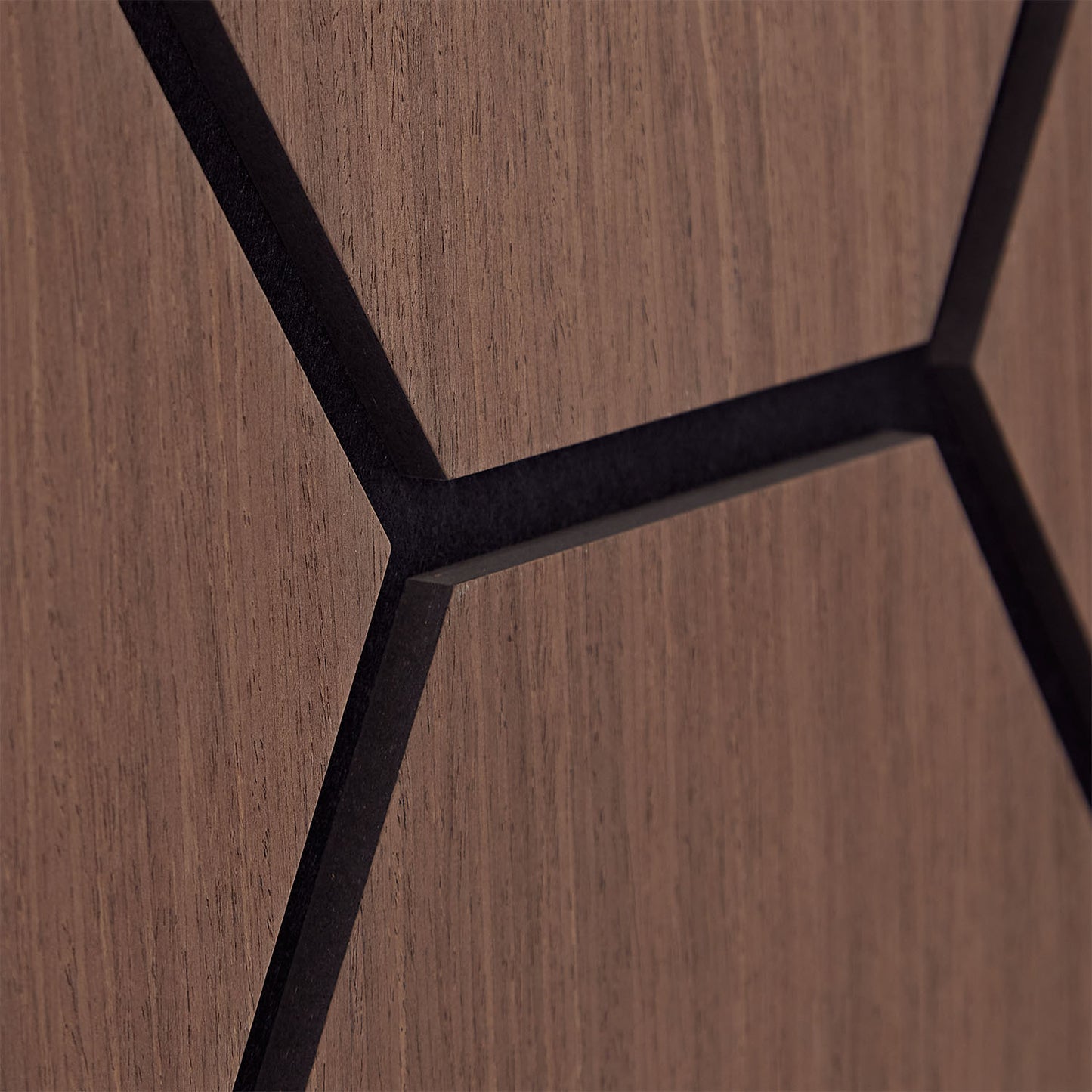 8er Set Akustikpaneele Wandpaneele Hexagon Wabe 76 x 62 cm Braun Walnuss Holz 3D - Palo24