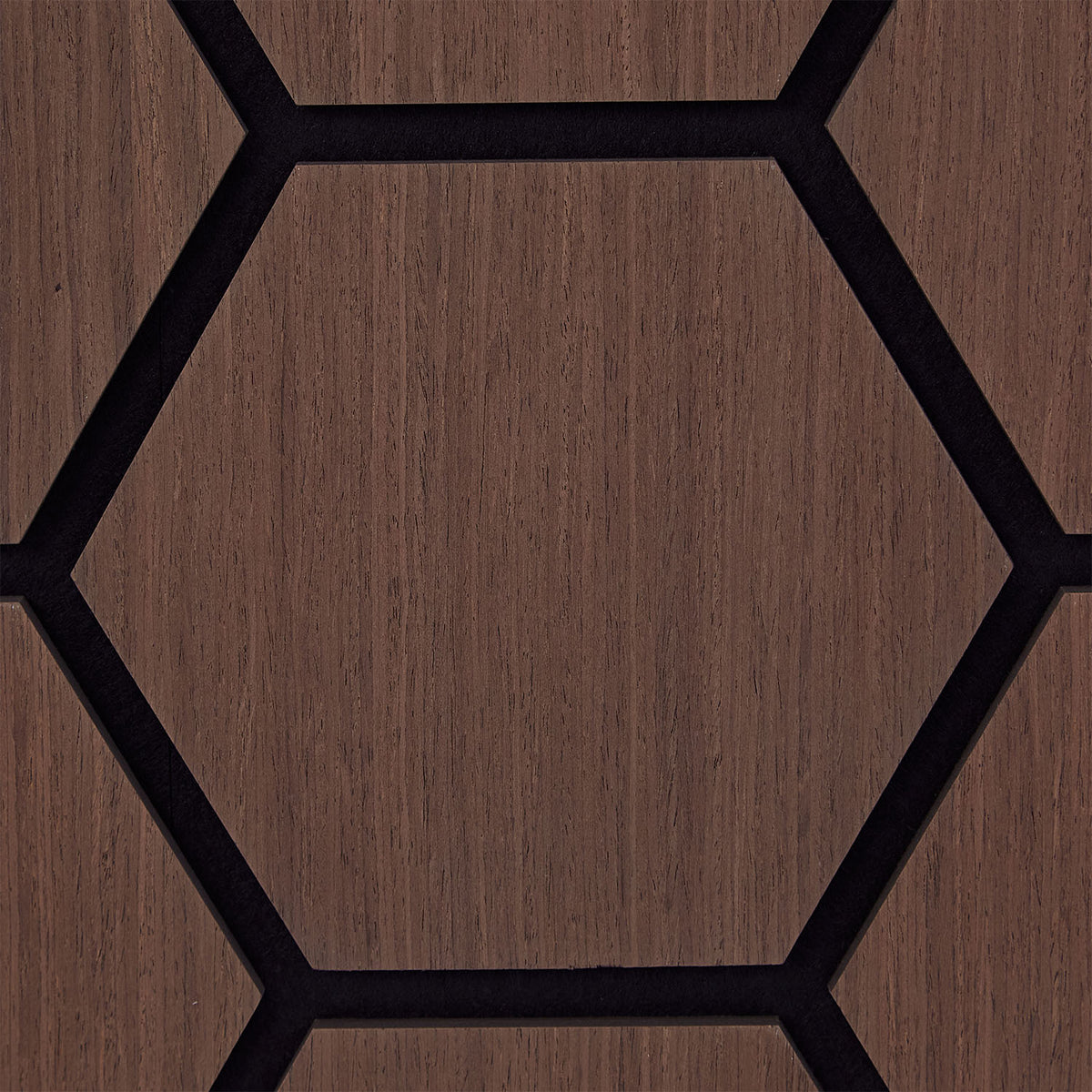 8er Set Akustikpaneele Wandpaneele Hexagon Wabe 76 x 62 cm Braun Walnuss Holz 3D - Palo24