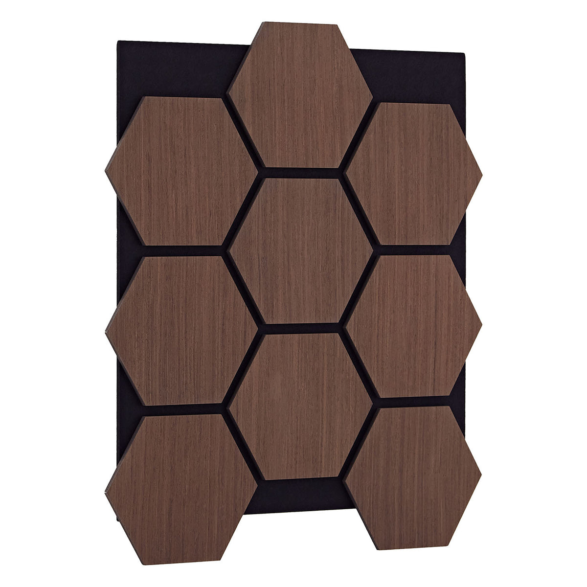 8er Set Akustikpaneele Wandpaneele Hexagon Wabe 76 x 62 cm Braun Walnuss Holz 3D - Palo24