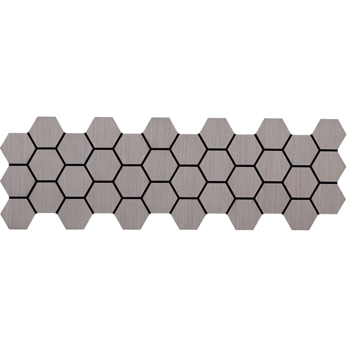 8er Set Akustikpaneele Wandpaneele Hexagon Wabe 76 x 62 cm Grau Holz 3D - Palo24