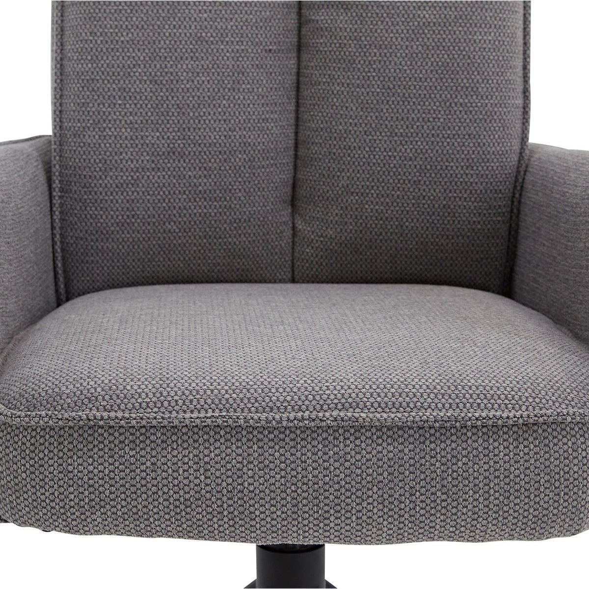 Polsterstuhl Stoff Grau | 2er-Set | drehbar | mit Armlehnen | Küche Esszimmer Büro