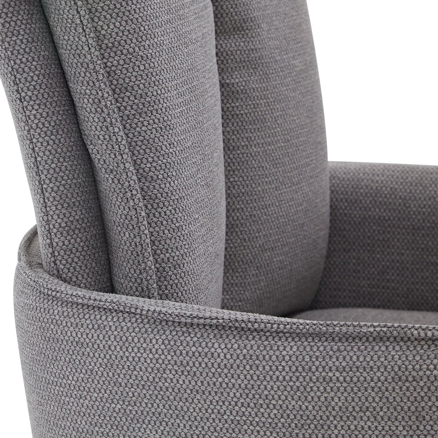 Polsterstuhl Stoff Grau | 2er-Set | drehbar | mit Armlehnen | Küche Esszimmer Büro