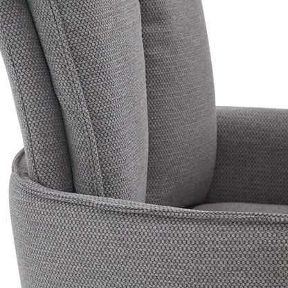 Polsterstuhl Stoff Grau | 2er-Set | drehbar | mit Armlehnen | Küche Esszimmer Büro