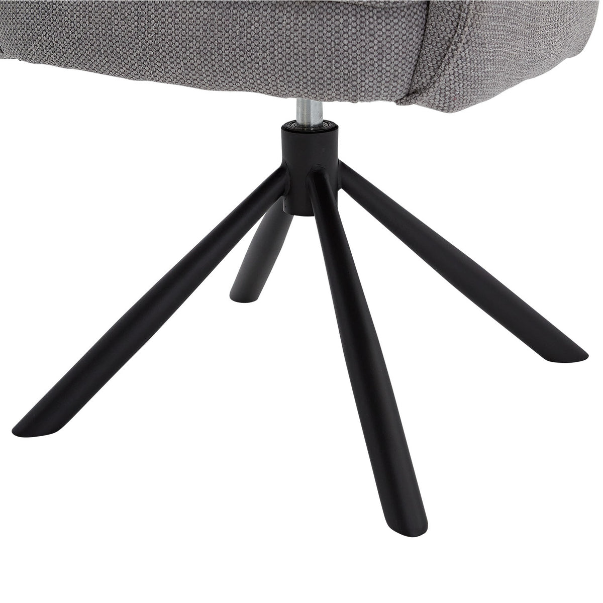 Polsterstuhl Stoff Grau | 2er-Set | drehbar | mit Armlehnen | Küche Esszimmer Büro