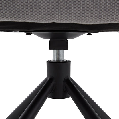 Polsterstuhl Stoff Grau | 2er-Set | drehbar | mit Armlehnen | Küche Esszimmer Büro