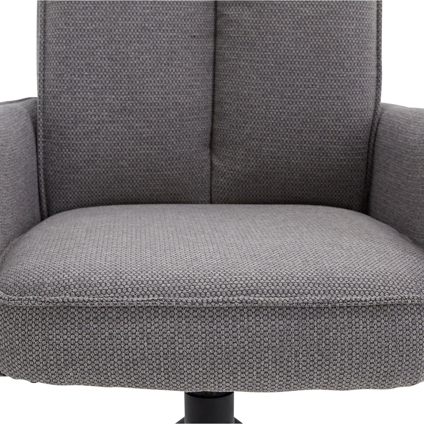 Polsterstuhl Stoff Grau | 6er-Set | drehbar | mit Armlehnen | Küche Esszimmer Büro