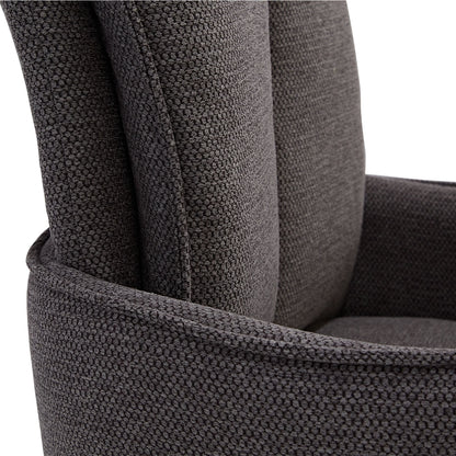 Polsterstuhl Stoff Anthrazit | 2er-Set | drehbar | mit Armlehnen | Küche Esszimmer Büro