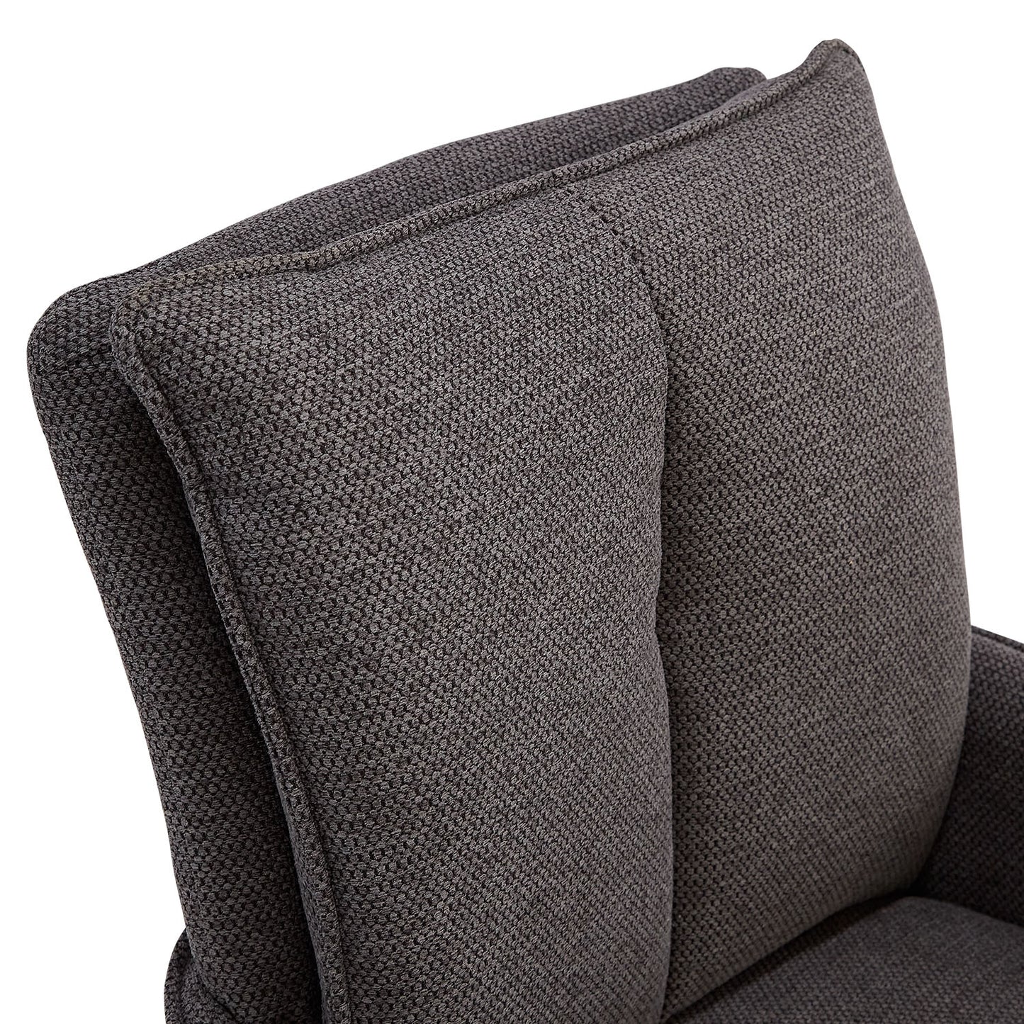 Polsterstuhl Stoff Anthrazit | 2er-Set | drehbar | mit Armlehnen | Küche Esszimmer Büro