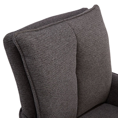 Polsterstuhl Stoff Anthrazit | 2er-Set | drehbar | mit Armlehnen | Küche Esszimmer Büro