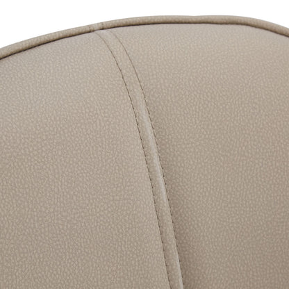 2er Set Polsterstuhl Bouclé Leder drehbar Beige