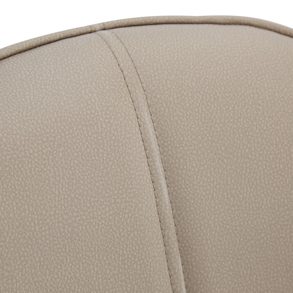 4er Set Polsterstuhl Bouclé Leder drehbar Beige