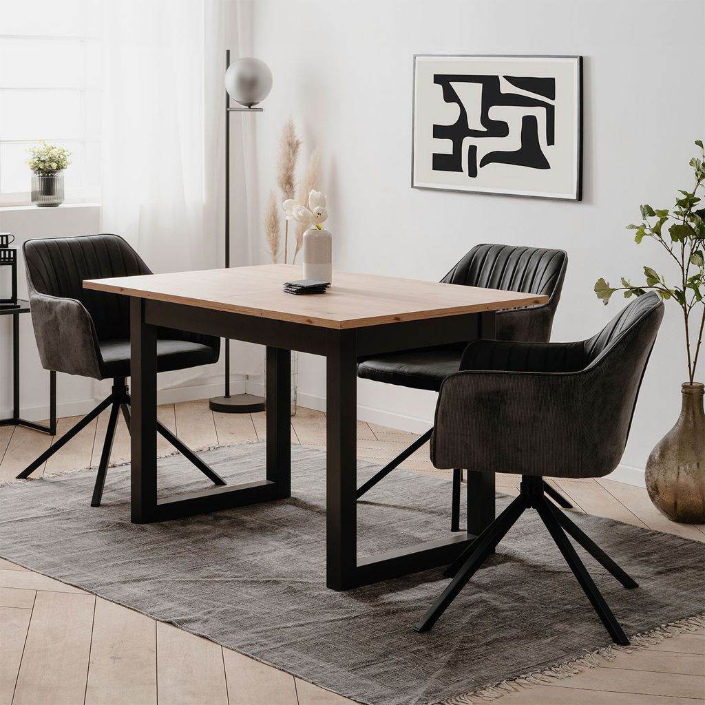 Esstisch ausziehbar 120x80 cm Industrial Style - Palo24
