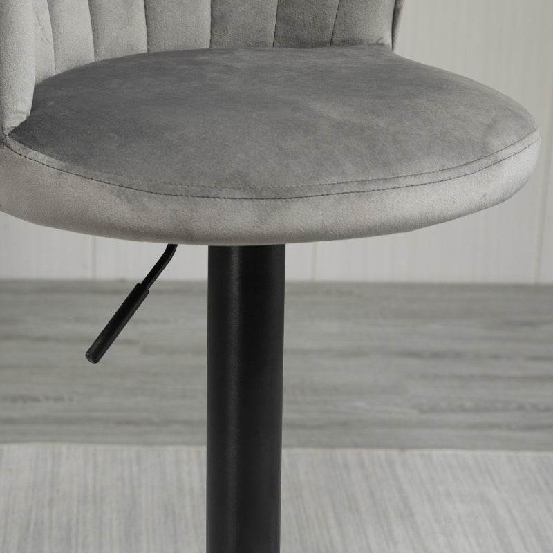 2er-Set Barhocker höhenverstellbarer Grau - Palo24